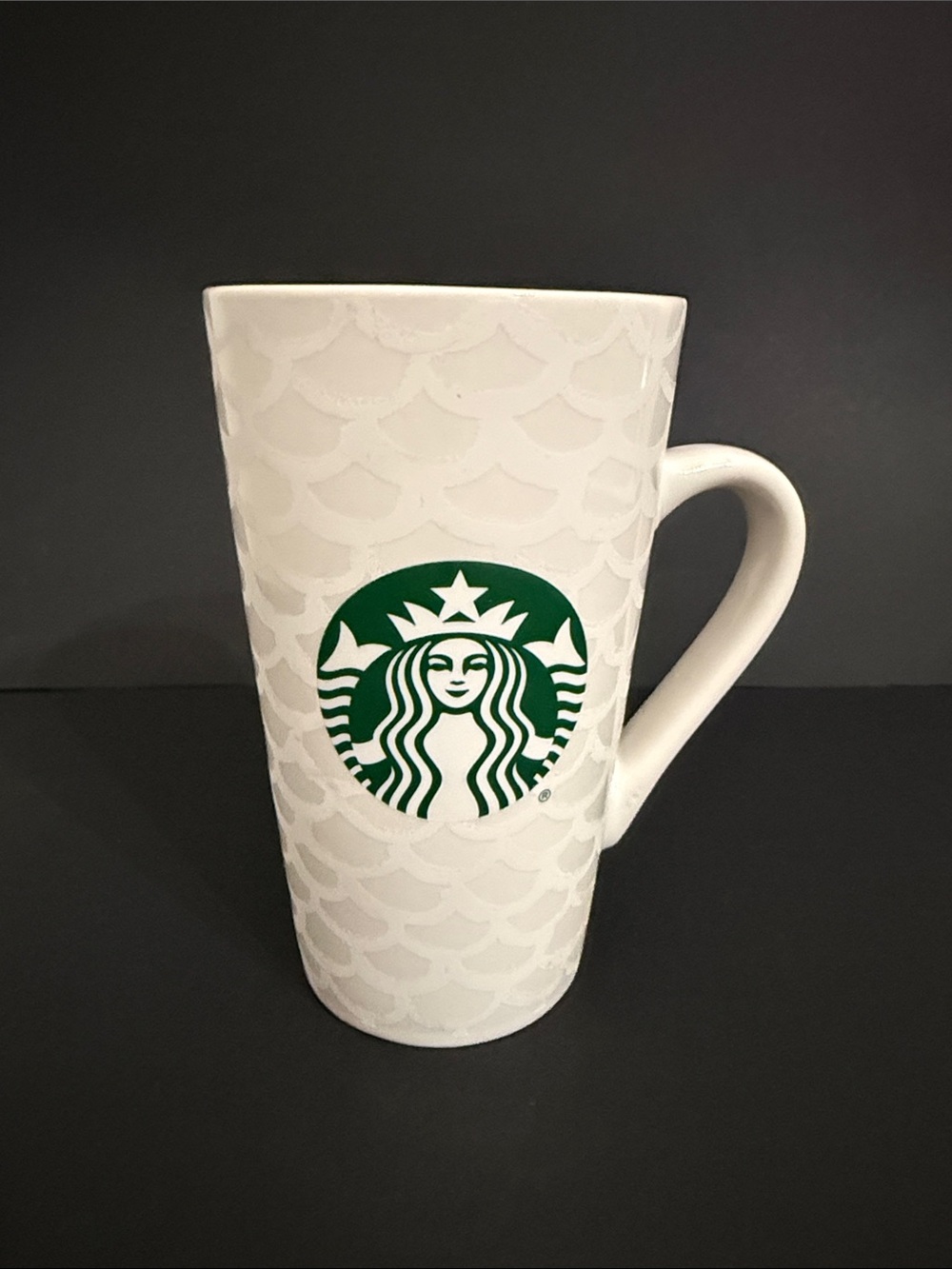 Starbucks White with Green Mermaid Ceramic Mug 16oz